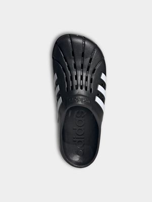 Womens adidas Adilette Clog  Black/White Clogs