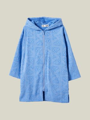 Cotton On Kids Blue Zip Thru Hooded Towel