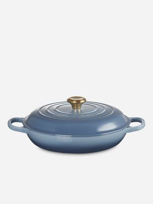 le creuset shallow casserole dish chambray 32cm