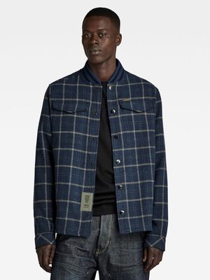 G-Star Men's Bomber Check Overshirt Jacket