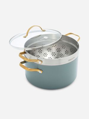 Greenpan Padova Pot W/Steamer Sky Blue 3pc