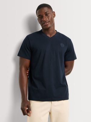 Fabiani Men's Navy V-Neck T-shirt