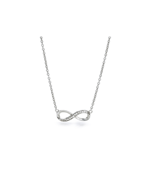 Sterling Silver & Cubic Zirconia Infinity Necklace