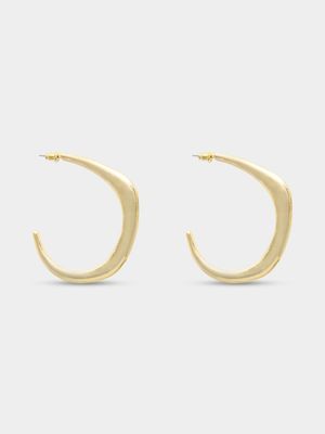 Large Organic Hoop Earrings