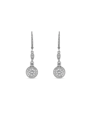 Cheté Sterling Silver & Cubic Zirconia Snow Pea Drop Earrings