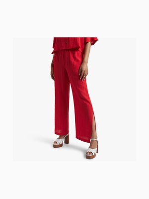 Slim Hem Wide Leg Washer Pants