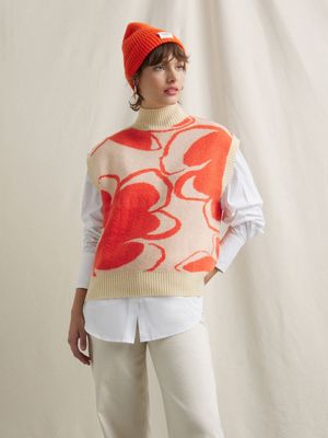 Women's Canvas Design Knitwear Vest