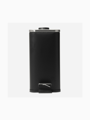 bathroom bin 5lt black & chrome