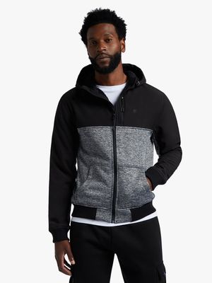 Mens TS Fority Fur Bonded Black/Grey Knit Jacket