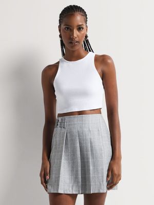 Y&G Buckled Pleated Mini Skort