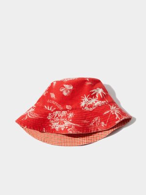 Women's Cotton On Red Reversible Bianca Bucket Hat