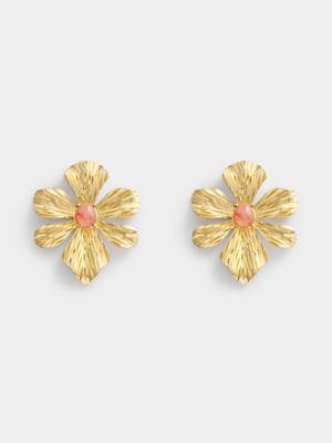 Oversized Flower Stud Earrings