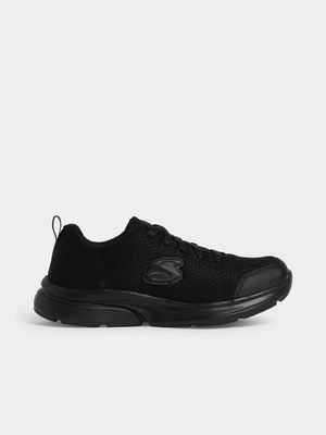 Junior Skechers Wavy Lites Black Sneaker