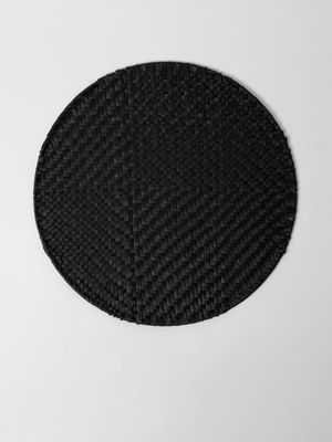 Woven Grass Placemat Black 38cm