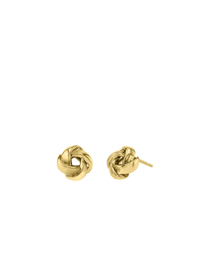 Gold Tone Brass Love Knot Studs