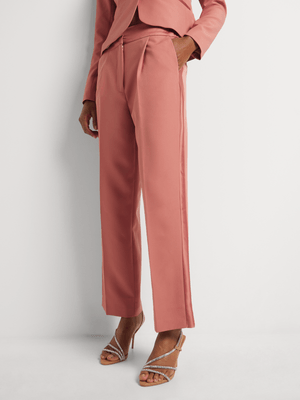 Satin Waist Band Tapered Leg Pants