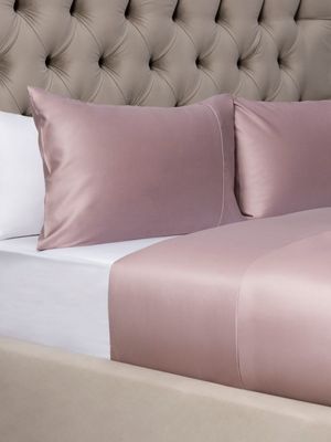 Grace Most Lustrous Gold Seal Certified Egyptian Cotton 400 Thread Count Duvet Cover Set Mauve