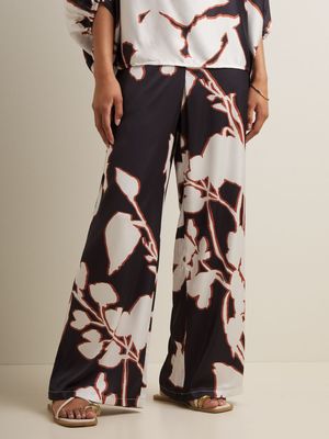 Women's Iconography Co-ord Satin Wide Leg Pants