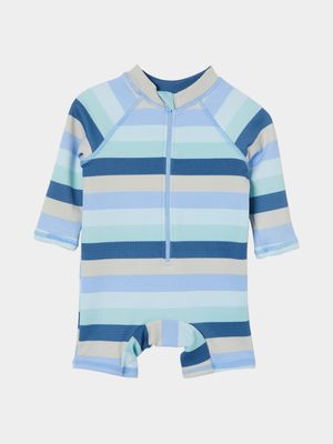 Cotton On Baby Blue Cameron Long Sleeve Swimsuit