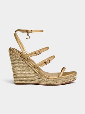 Luella Strappy Open Toe Wedges