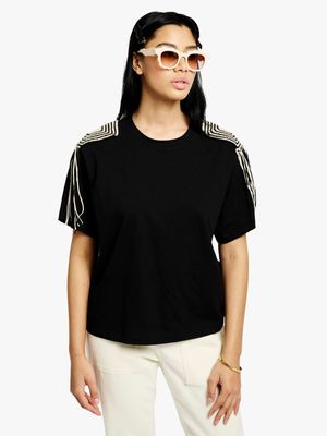 Women's Me&B Black Statement T-Shirt