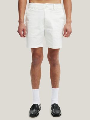 Men's Cotton On White Straight Chino Shorts