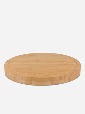 @home Bamboo Butcher Block Round Chopping Board