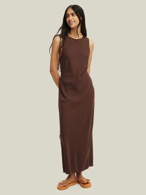 Women's Cotton On Brown Haven High Neck Maxi Dress