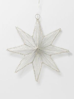 LED Star Decoration Silver 30cm