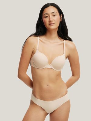 Women's Cotton On BEIGE Ultimate Comfort Push Up2 T-shirt Bra