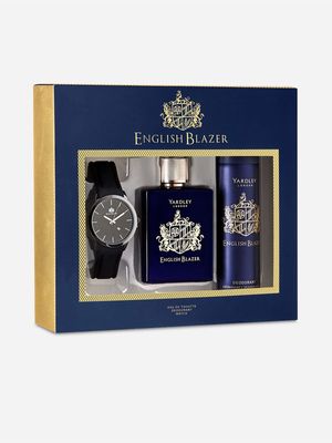 Yardley English Blazer Original Eau De Toilette, Deodorant & Watch Gift Set