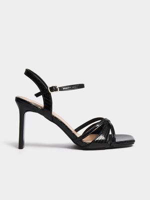 Women's Black Strappy Sandal