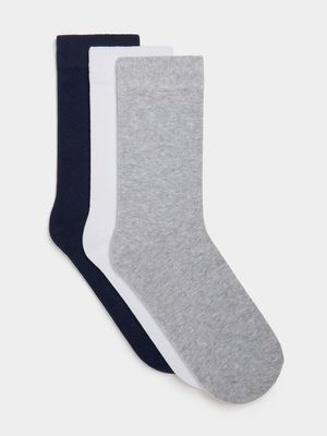 MKM MULTICOLOUR 3 PACK FORMAL SOCKS