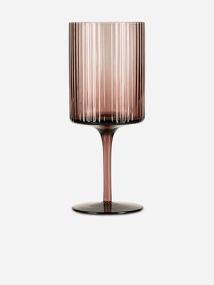 Lisa Fluted Wine Glass Aubergine 320ml