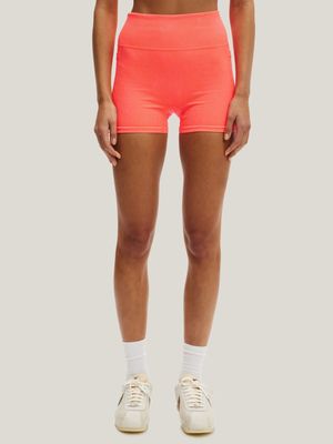 Women's Cotton On Orange Seamless Pocket Shortsie Shorts