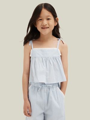 Cotton On Kids Girl Blue Kennedy Sleeveless Top