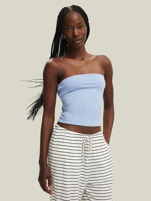 Women's Cotton On Light Blue All Day Tube Top