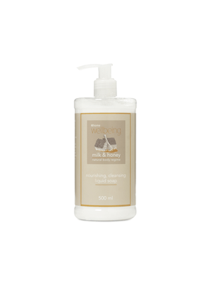 wellbeing milk & honey liquid hand soap 500ml