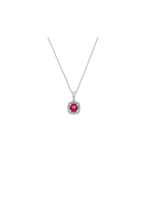 Sterling Silver Cubic Zirconia Women's July Birthstone Pendant Necklace