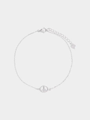 Sterling Silver Peace Bracelet