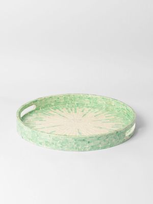 Aqua Radiant Capiz Tray 40cm