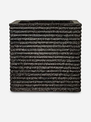 Black Terazzo Square Pot 30cm