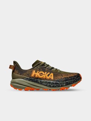 Mens Hoka Speedgoat 6 Brown/Olive Trail Running Shoes