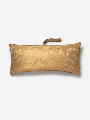 Grace Filigree Jacquard Scatter Cushion Gold 40x90cm