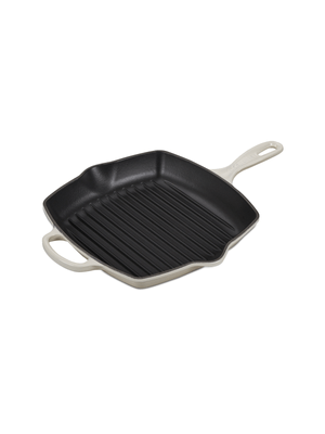 Le Creuset Signature Skillet Grill Square Meringue 26cm