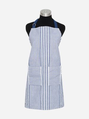 Sur La Table Striped Apron Blue & White