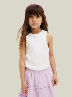 Cotton On Kids Girl White Eleanor Tank Top