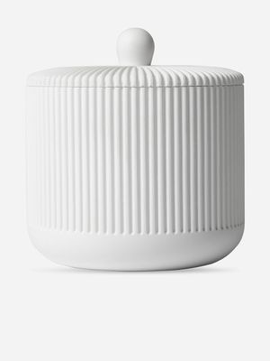 Fluted Resin Cotton Jar