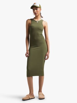 Women's Fatigue Seamless Open Back Midi Dress