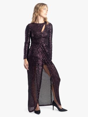 Sissy Boy Keyhole Sequin Maxi Dress